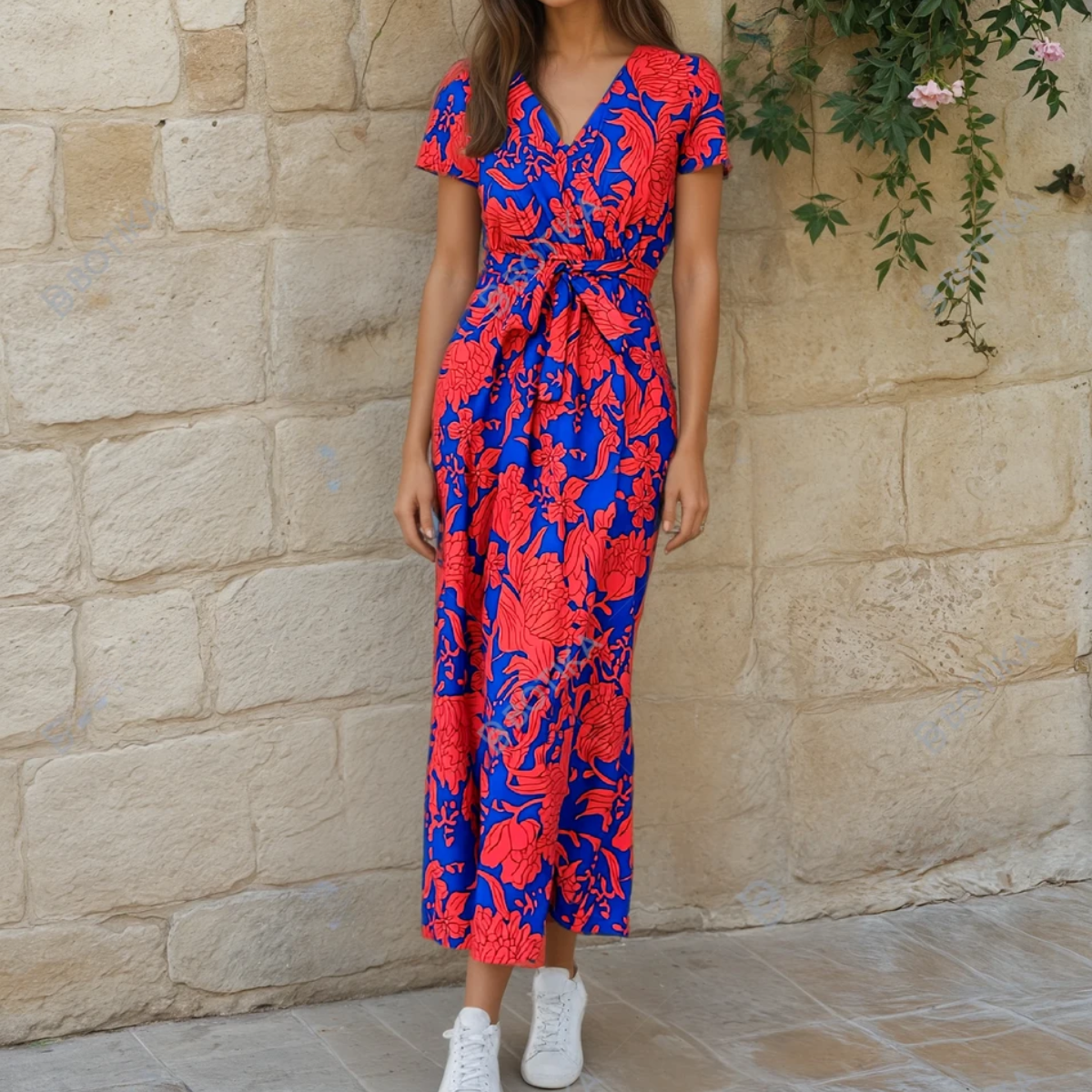 Johanne | Farverig, let og elegant kjole
